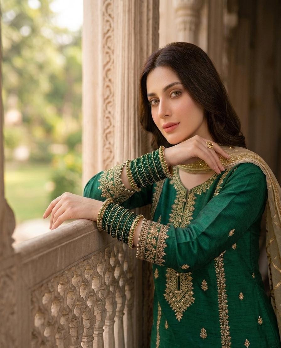 Fancy Bangles-Bottle Green-III