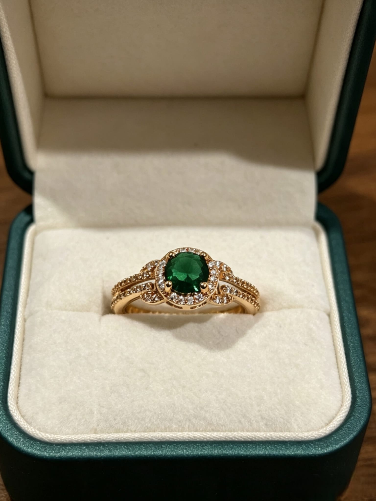Nauratan Halo Solitaire Ring