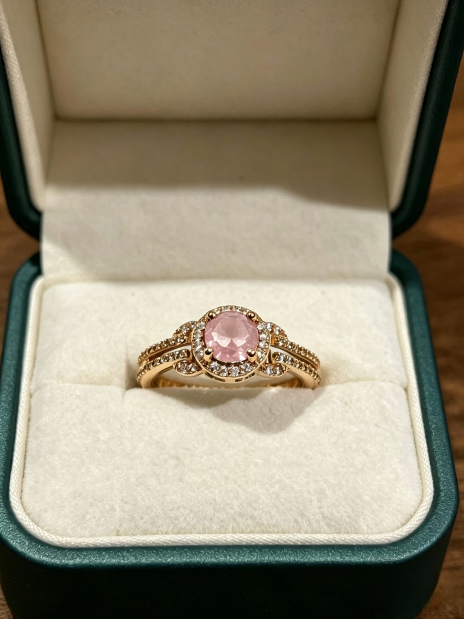 Nauratan Halo Solitaire Ring